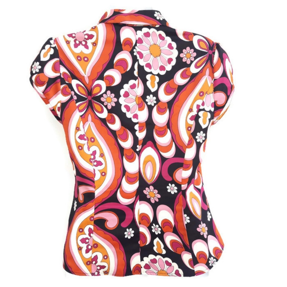 Sunny Leigh Top Button Front Hippie Bold S - Picture 4 of 6